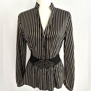 Alfani Black and Gold Blouse